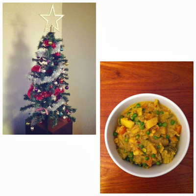 Christmas tree and curry